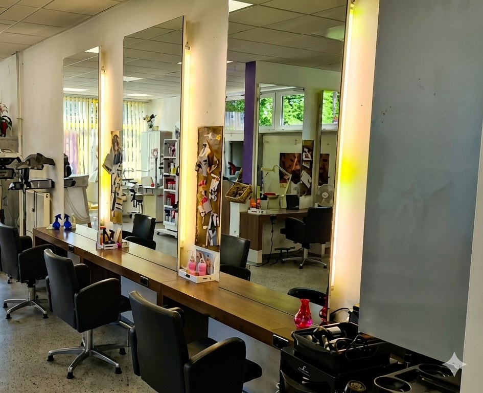 Friseursalon Belissima Krems innen – Stühle & Spiegel im Gewerbepark